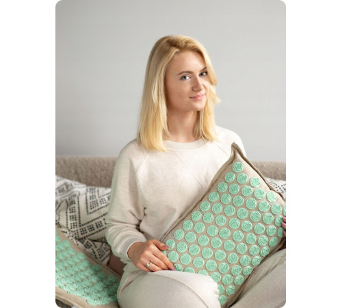 Килимок для акупресури Neo-Sport 190201 бежево-м'ятний