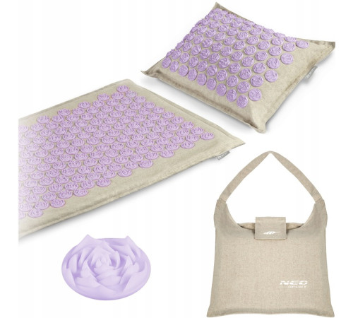 Килимок для акупресури Neo-Sport NS902 бежево-фіолетови