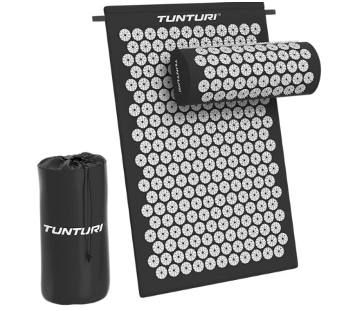 Акупресурний килимок Tunturi з подушкою, чорний