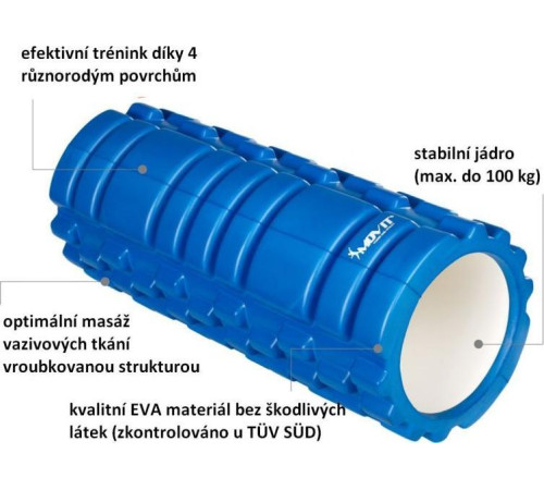 Масажний ролик Movit 33 х 14 см, синій