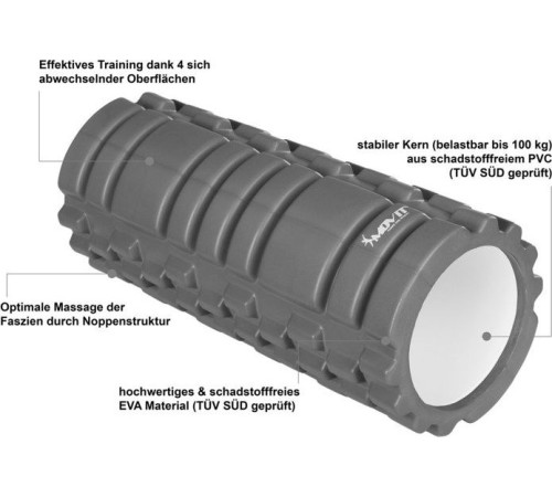 Валик для масажу Movit Roller Фітнес сірий