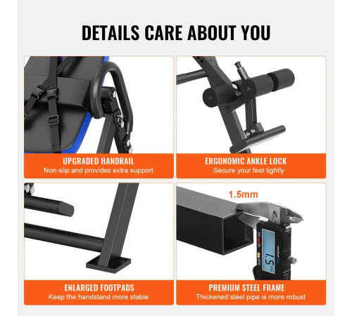 Інверсійний стіл VEVOR QD001, чорний