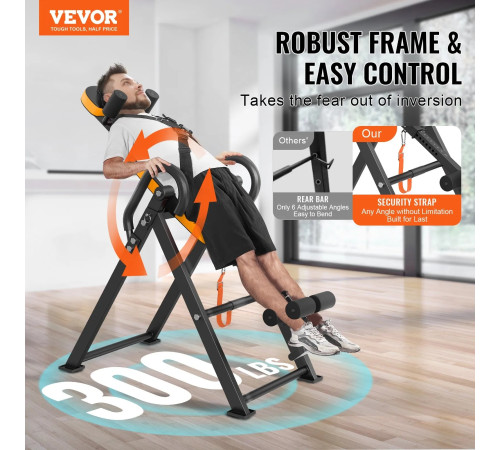 Інверсійний стіл VEVOR QD002, чорний