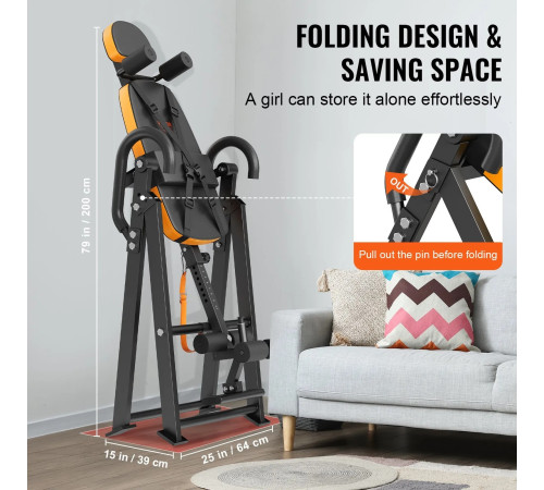 Інверсійний стіл VEVOR QD002, чорний