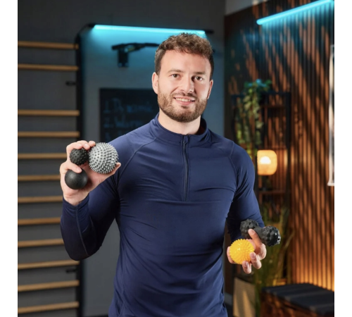 Набір масажних м'ячів Trex Sport TX-005MSC 5в1 для йоги та фітнесу EPP Набір масажних м'ячів Trex Sport TX-005MSC 5в1 для йоги та фітнесу EPP