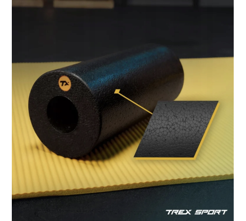 Роллер масажер гладкий Trex Sport TX-033EPR EPP 33см чорний Роллер масажер гладкий Trex Sport TX-033EPR EPP 33см чорний