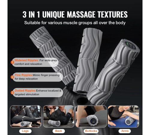 Масажний ролик VEVOR HY-5007, сірий