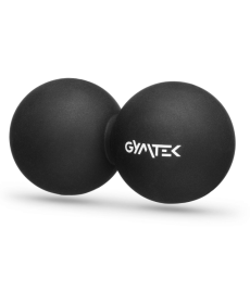 Масажний м'яч Gymtek 63 мм подвійний чорний
