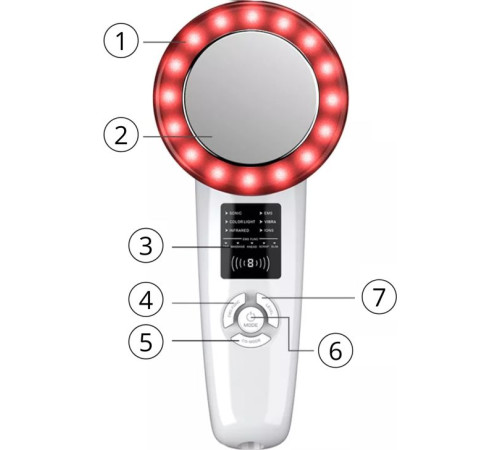 Ультразвуковий масажер для схуднення Lovine 6in1 EMS uniw