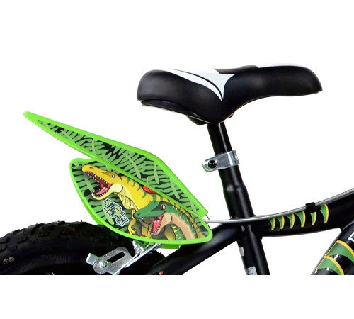 Велосипед дитячий Dino 16", чорно-зелений