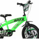 Rowerek Dziecięcy 14 Cali BMX Czarny Kółka Boczne Hamulec Dino Bikes