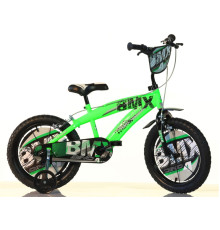 Дитячий велосипед DINO 14", чорно-зелений