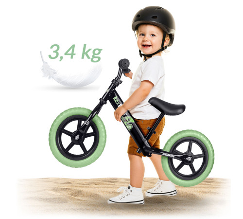 Біговел Ricokids RK-607 12" чорно-зелений Біговел Ricokids RK-607 12" чорно-зелений