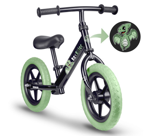 Біговел Ricokids RK-607 12" чорно-зелений Біговел Ricokids RK-607 12" чорно-зелений