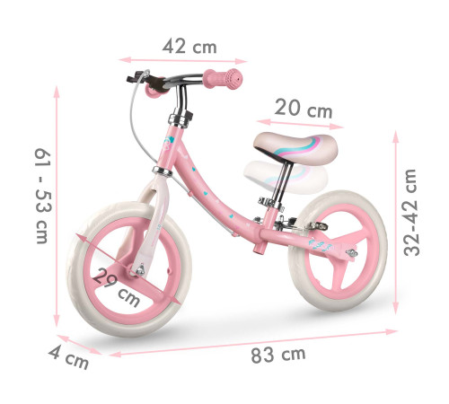 Біговел Ricokids Fun Adventure 12" рожевий Біговел Ricokids Fun Adventure 12" рожевий