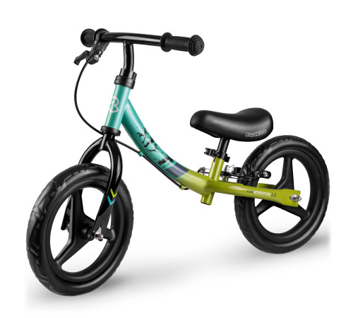 Біговел Ricokids Fun Adventure 12" чорно-зелений Біговел Ricokids Fun Adventure 12" чорно-зелений