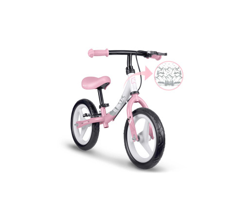 Біговел Ricokids Fun Adventure 12" біло-рожевий Біговел Ricokids Fun Adventure 12" біло-рожевий