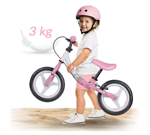 Біговел Ricokids Fun Adventure 12" біло-рожевий Біговел Ricokids Fun Adventure 12" біло-рожевий