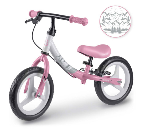 Біговел Ricokids Fun Adventure 12" біло-рожевий Біговел Ricokids Fun Adventure 12" біло-рожевий