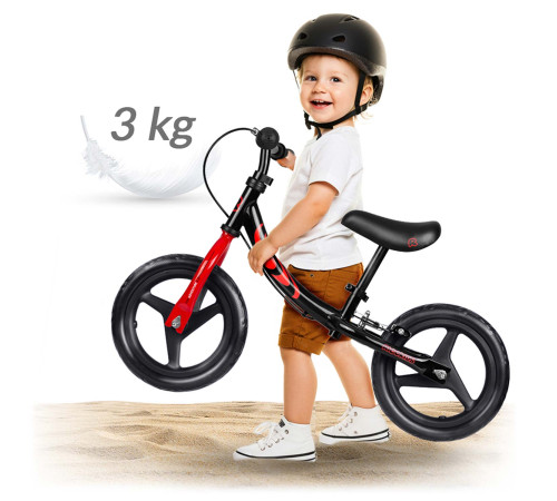 Біговел Ricokids Fun Adventure 12" чорно-червоний Біговел Ricokids Fun Adventure 12" чорно-червоний