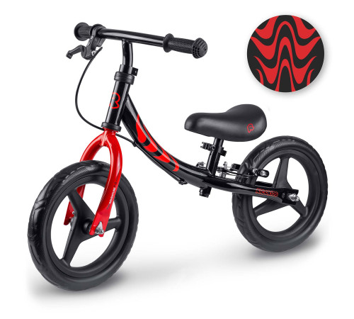 Біговел Ricokids Fun Adventure 12" чорно-червоний Біговел Ricokids Fun Adventure 12" чорно-червоний