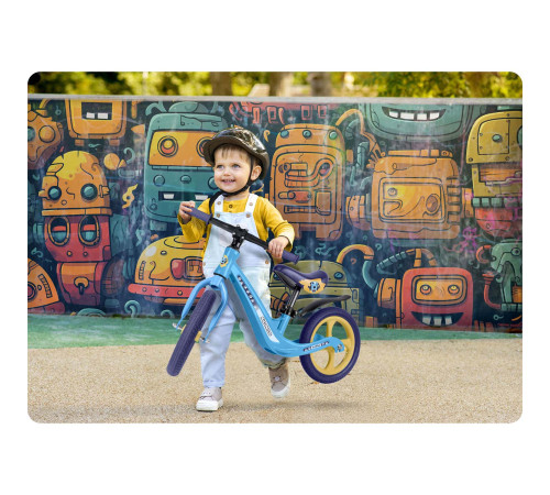 Біговел Ricokids FUNNU 12" блакитно-фіолетовий Біговел Ricokids FUNNU 12" блакитно-фіолетовий