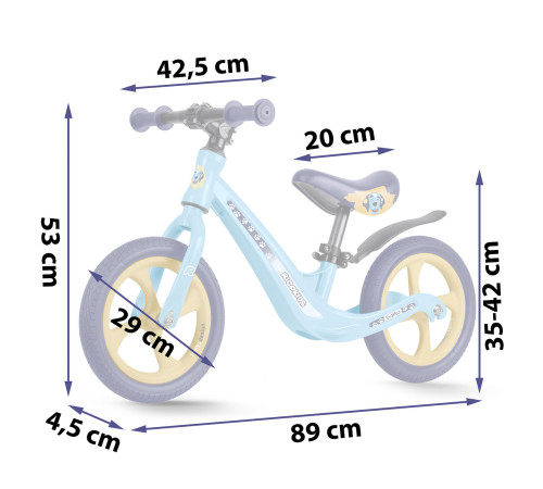 Біговел Ricokids FUNNU 12" блакитно-фіолетовий Біговел Ricokids FUNNU 12" блакитно-фіолетовий