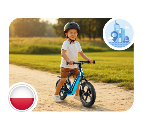 Біговел Ricokids FUNNU 12" чорно-синій Біговел Ricokids FUNNU 12" чорно-синій