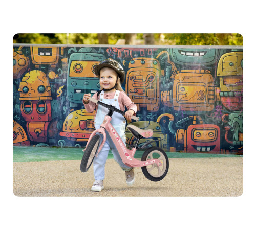 Біговел Ricokids FUNNU 12" рожево-бежевий Біговел Ricokids FUNNU 12" рожево-бежевий
