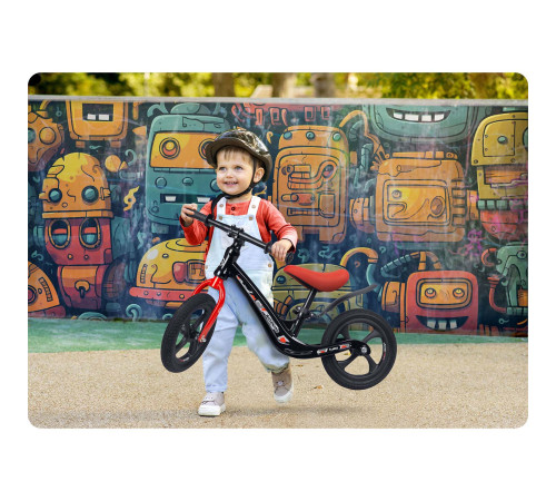Біговел Ricokids FUNNU 12" чорно-червоний Біговел Ricokids FUNNU 12" чорно-червоний