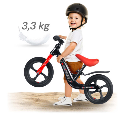 Біговел Ricokids FUNNU 12" чорно-червоний Біговел Ricokids FUNNU 12" чорно-червоний