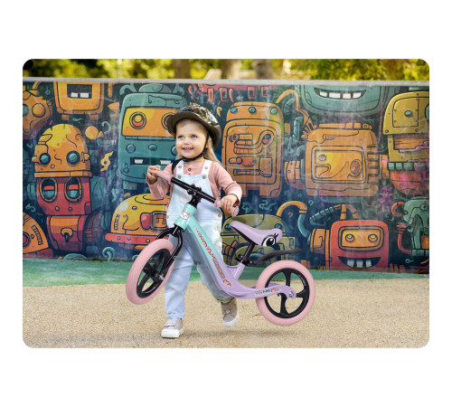 Біговел Ricokids FUNNU 12" бузково-блакитний Біговел Ricokids FUNNU 12" бузково-блакитний