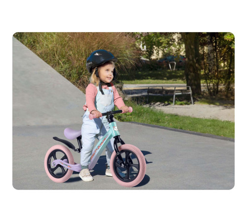 Біговел Ricokids FUNNU 12" бузково-блакитний Біговел Ricokids FUNNU 12" бузково-блакитний