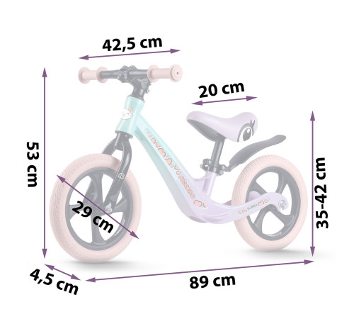 Біговел Ricokids FUNNU 12" бузково-блакитний Біговел Ricokids FUNNU 12" бузково-блакитний