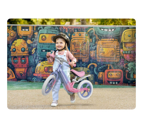 Біговел Ricokids FUNNU 12" бузково-рожевий Біговел Ricokids FUNNU 12" бузково-рожевий