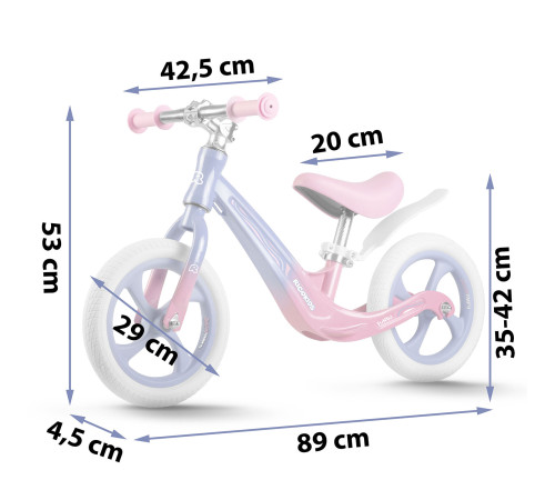 Біговел Ricokids FUNNU 12" бузково-рожевий Біговел Ricokids FUNNU 12" бузково-рожевий