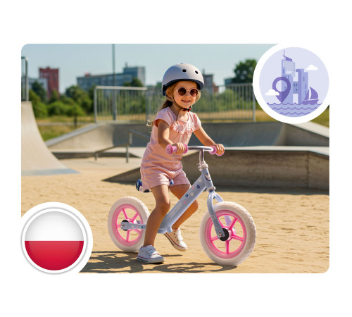 Біговел Ricokids RK-607 12" бузковий Біговел Ricokids RK-607 12" бузковий