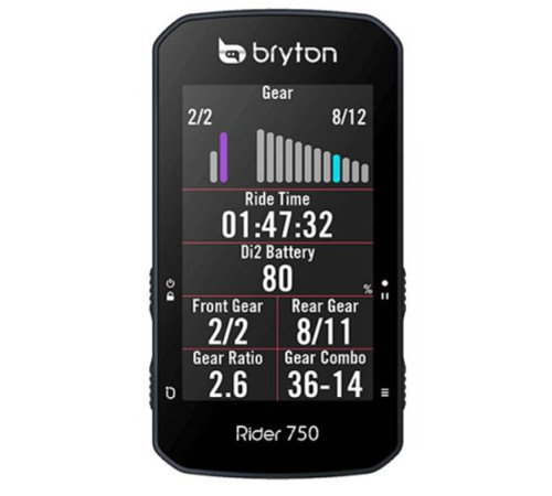 Велокомп'ютер BRYTON RIDER 750E - чорний Велокомп'ютер BRYTON RIDER 750E - чорний