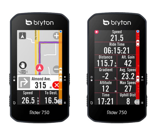 Велокомп'ютер BRYTON RIDER 750E - чорний Велокомп'ютер BRYTON RIDER 750E - чорний
