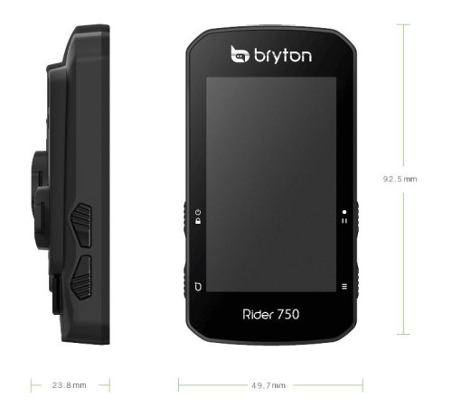 Велокомп'ютер BRYTON RIDER 750E - чорний Велокомп'ютер BRYTON RIDER 750E - чорний