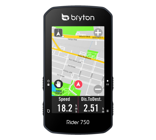 Велокомп'ютер BRYTON RIDER 750E - чорний Велокомп'ютер BRYTON RIDER 750E - чорний
