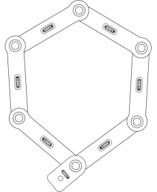 Zamknięcie składane ABUS BORDO XPLUS 6500/85 czarne