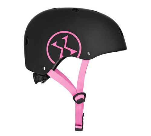 Дитячий шолом NILS EXTREME MTW001 розмір L 58-61 см, чорно-рожевий