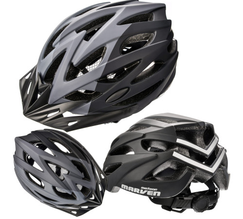 <h5><b>Шолом Meteor Marven 2, S 52-56 см, чорно-сірий</b></h5> <h5><b>Шолом Meteor Marven 2, S 52-56 см, чорно-сірий</b></h5>