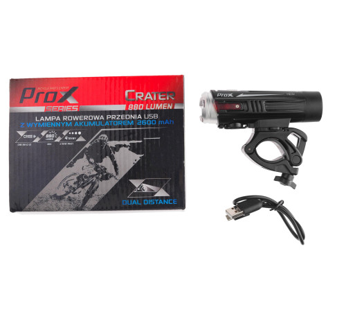 Ліхтар ProX CRATER Cree XM-L2 U2 880lm, 2600mAh, USB Ліхтар ProX CRATER Cree XM-L2 U2 880lm, 2600mAh, USB