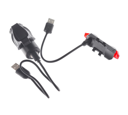 Лампи велосипедні P+T ProX PICTOR Set Black 350+10Lm USB