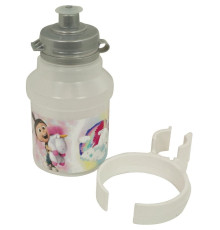 Велосипедна пляшка inSPORTline Minions Fluffy 350ml White with Holder