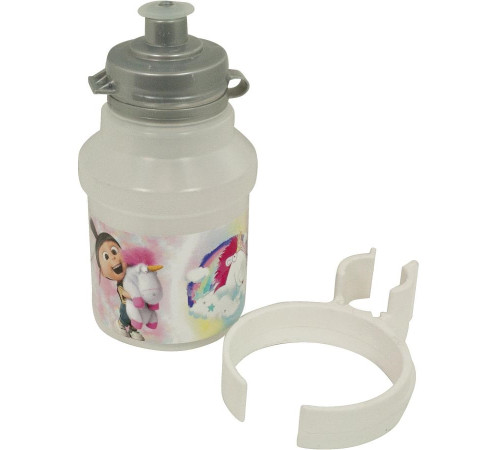 Велосипедна пляшка inSPORTline Minions Fluffy 350ml White with Holder Велосипедна пляшка inSPORTline Minions Fluffy 350ml White with Holder