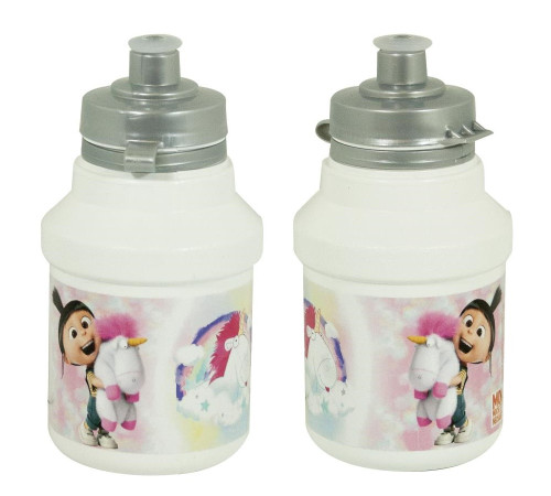 Велосипедна пляшка inSPORTline Minions Fluffy 350ml White with Holder Велосипедна пляшка inSPORTline Minions Fluffy 350ml White with Holder