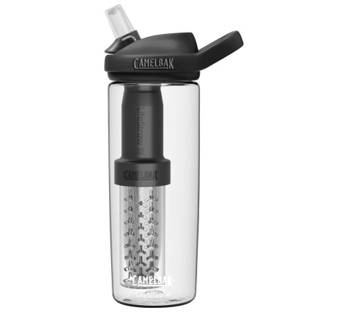 Пляшка прозора CamelBak eddy+ LifeStraw 600мл